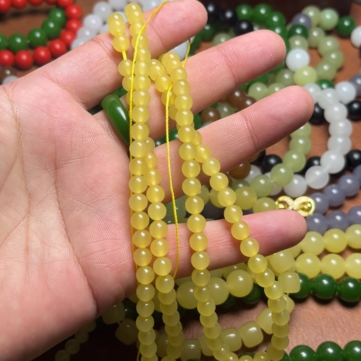 蜂蜜水6mmmmmm108颗项链