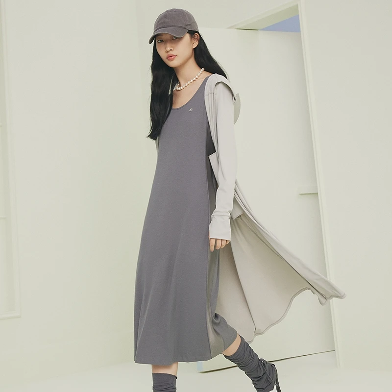 FS时尚可拆卸加宽帽修身中长款外套女25夏新款1305A