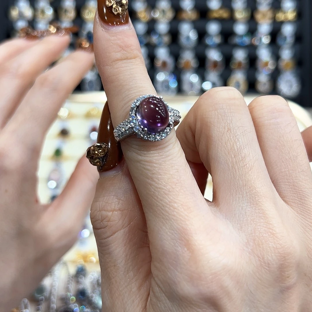 水晶金色拖不保色介意慎拍银托不掉色银S925镶嵌?*辞