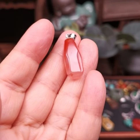 南红玛瑙银S925镶嵌颈饰