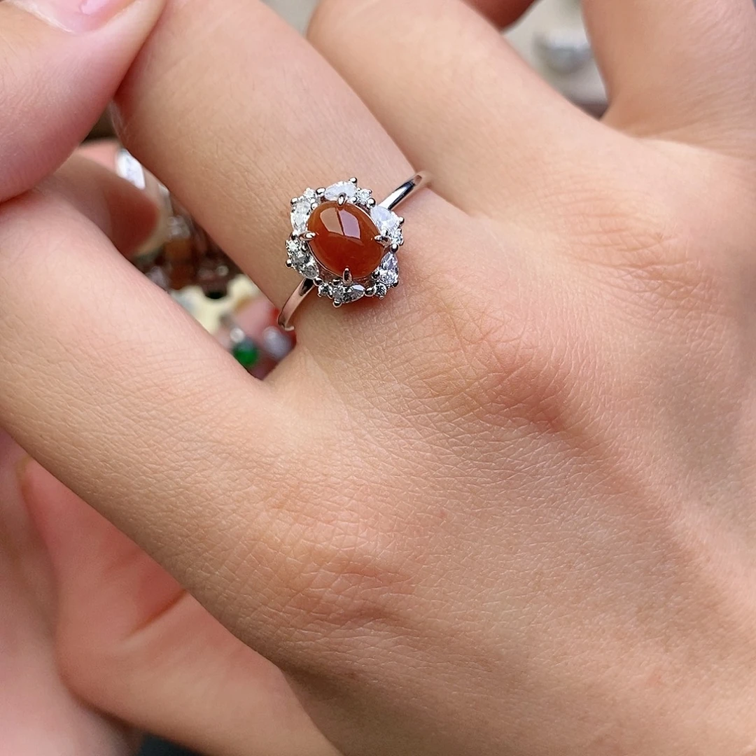 翡翠银S925镶嵌戒指