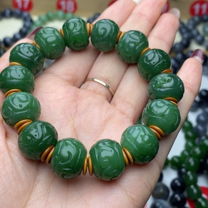 和田玉手串未镶嵌