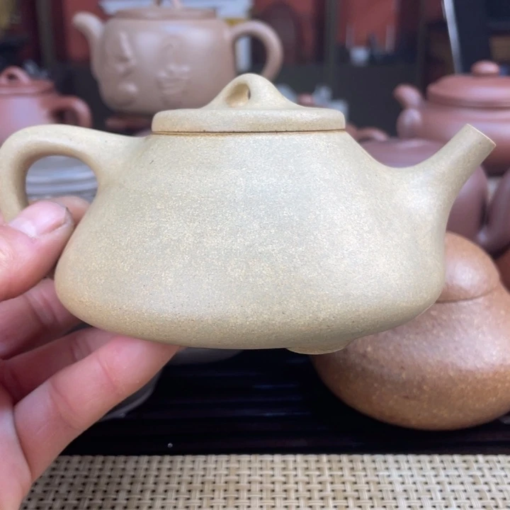 紫砂茶壶玉**缘段泥石瓢壶手工制作