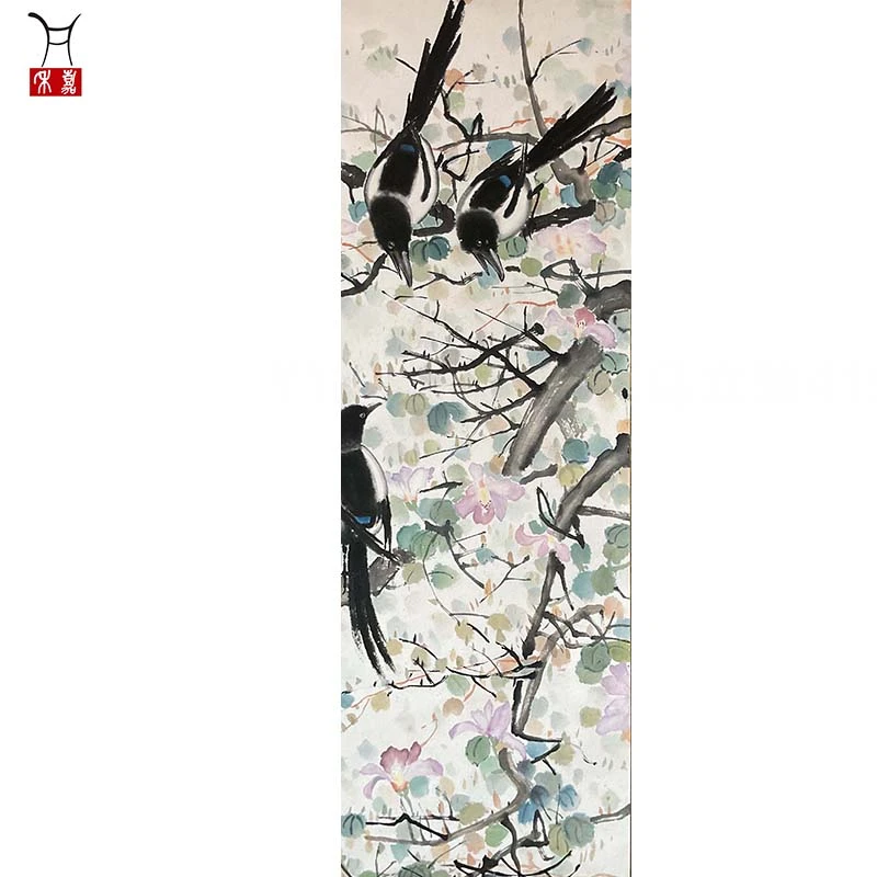 Y1002花鸟立轴41x104/3.8平尺