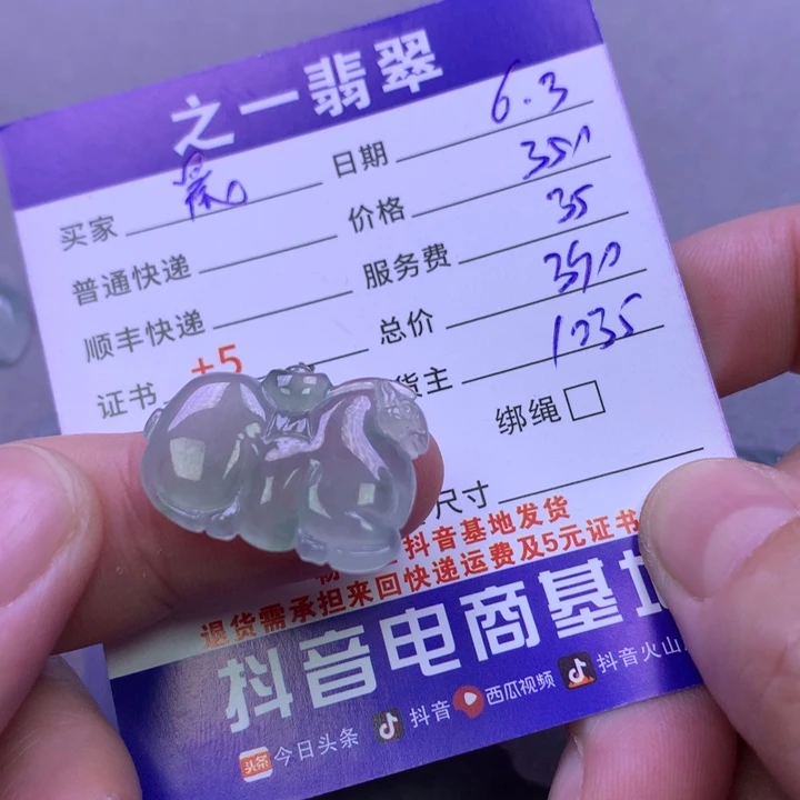 翡翠未镶嵌颈饰晨*