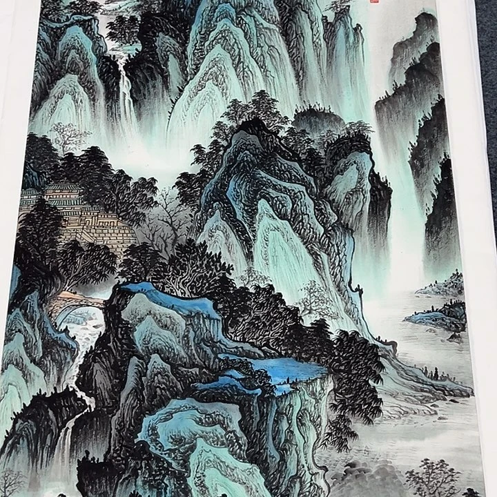 竖款山水作品，喜欢进来欣赏吧……