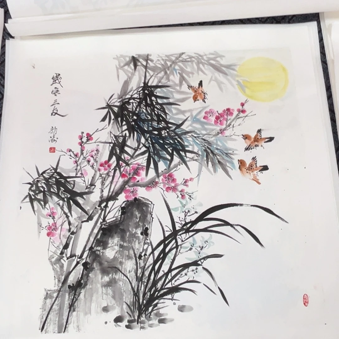 国画四尺斗方花鸟