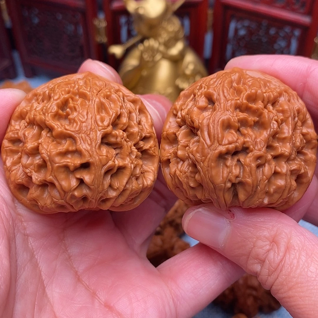 把件文玩核桃毕业精品肉球水龙纹42尺