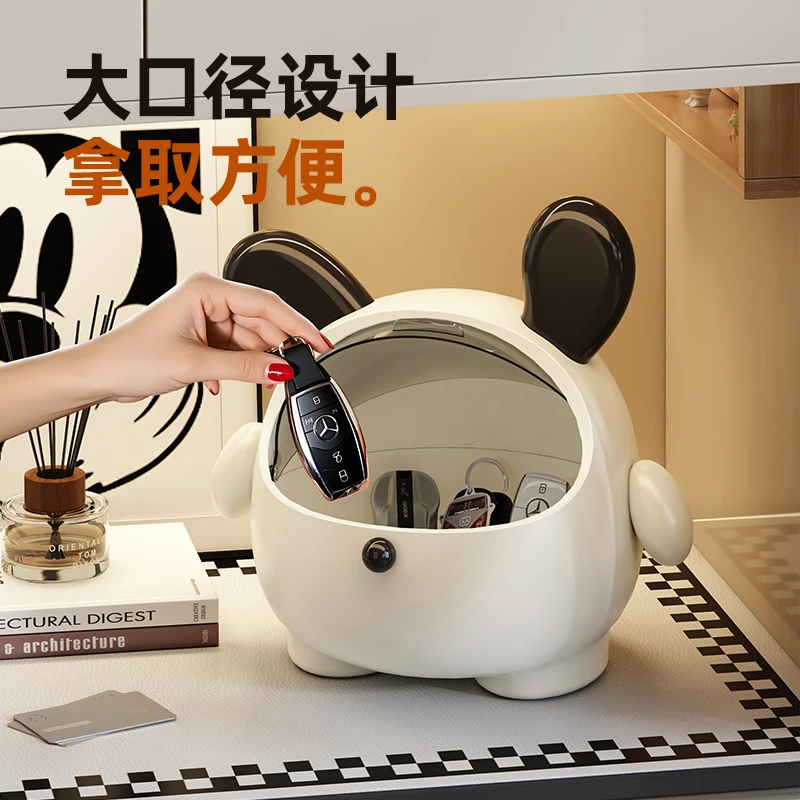 钥匙收纳玄关摆件高级感遥控器置物架门口桌面整理神器入户门托盘