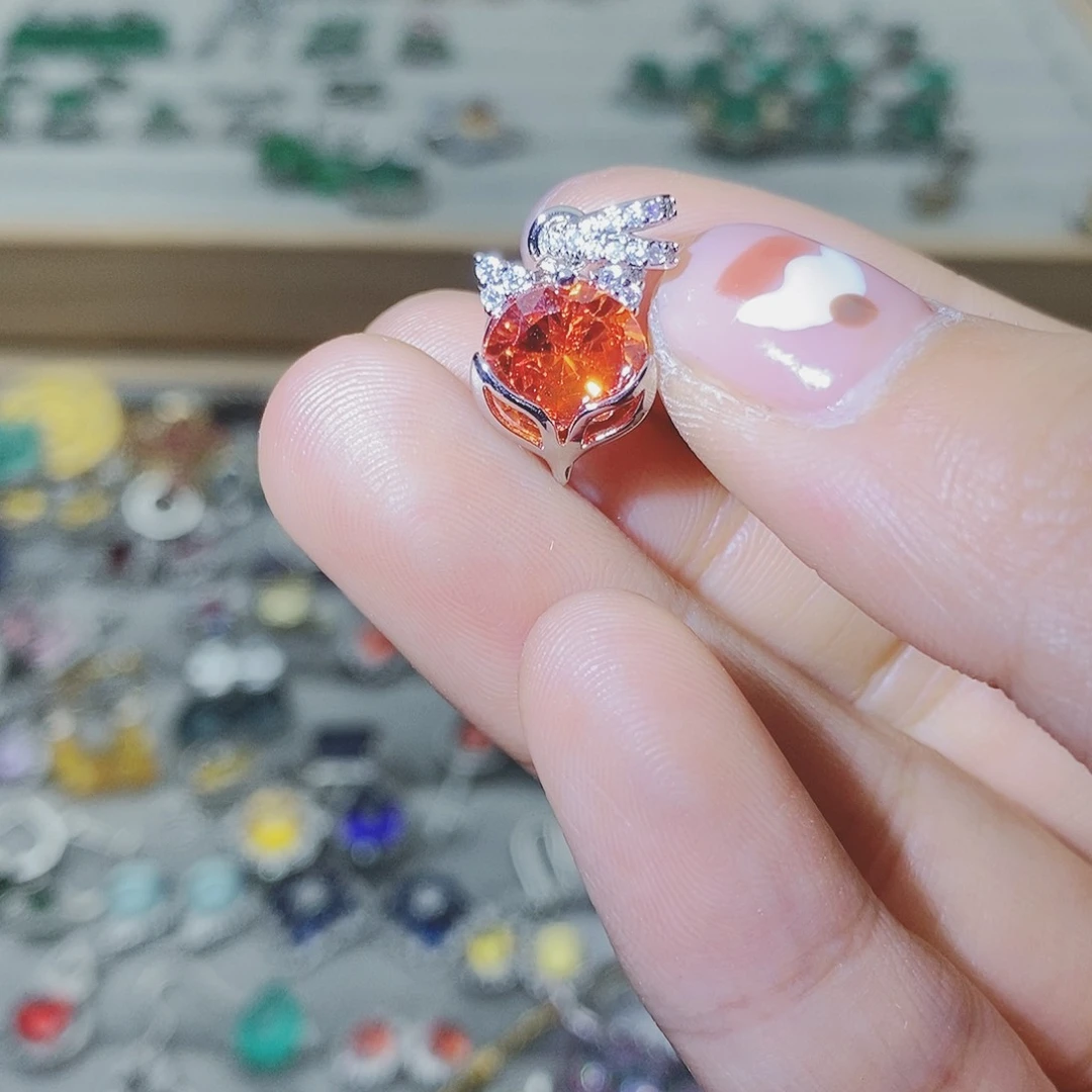 【闪购商品】托帕石耳饰银S925镶嵌