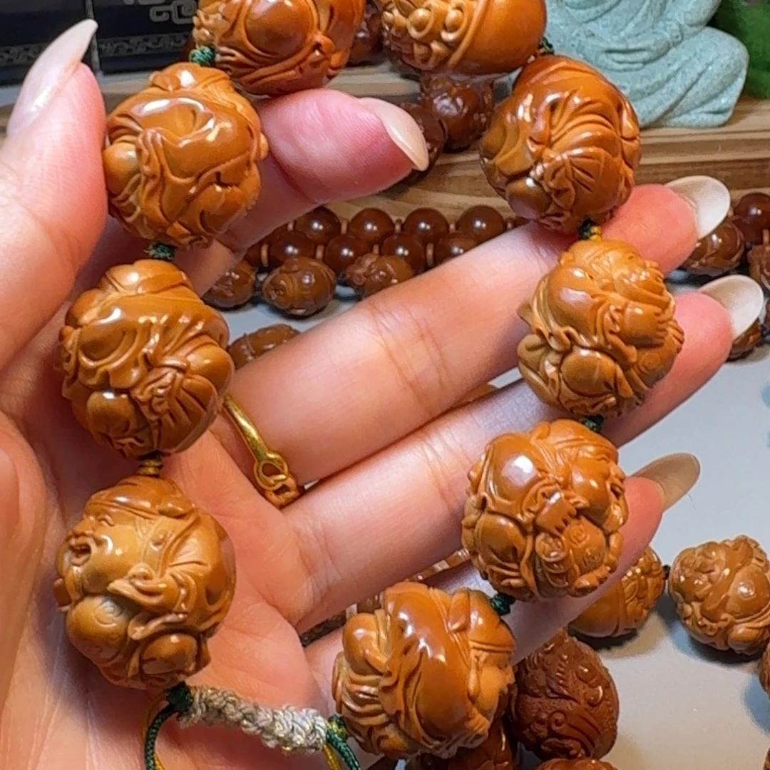 铂***瀚手串/手链橄榄核橄榄核八宝财神