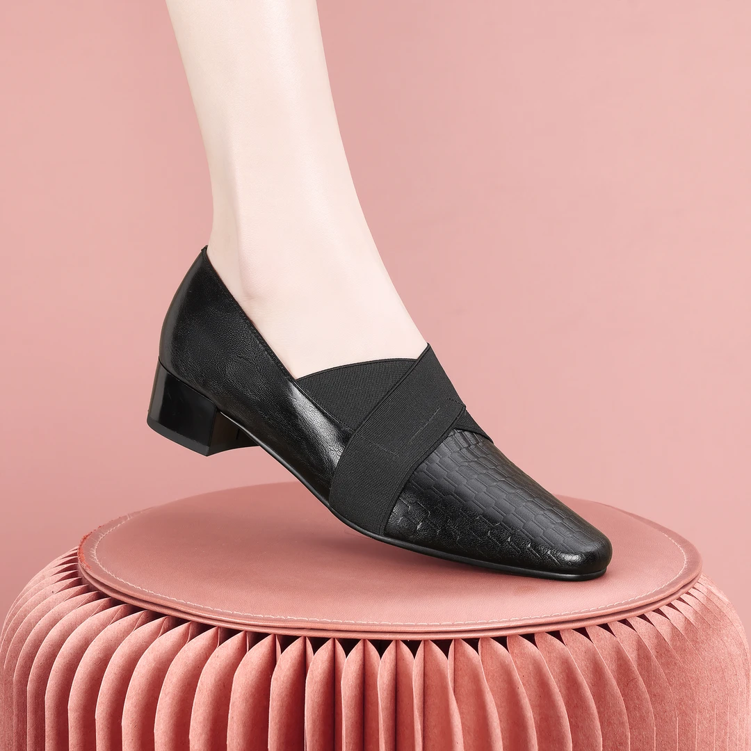 梵芮诗2025年春季新款圆头简约高级纯色手工低跟软底单鞋-Y1061