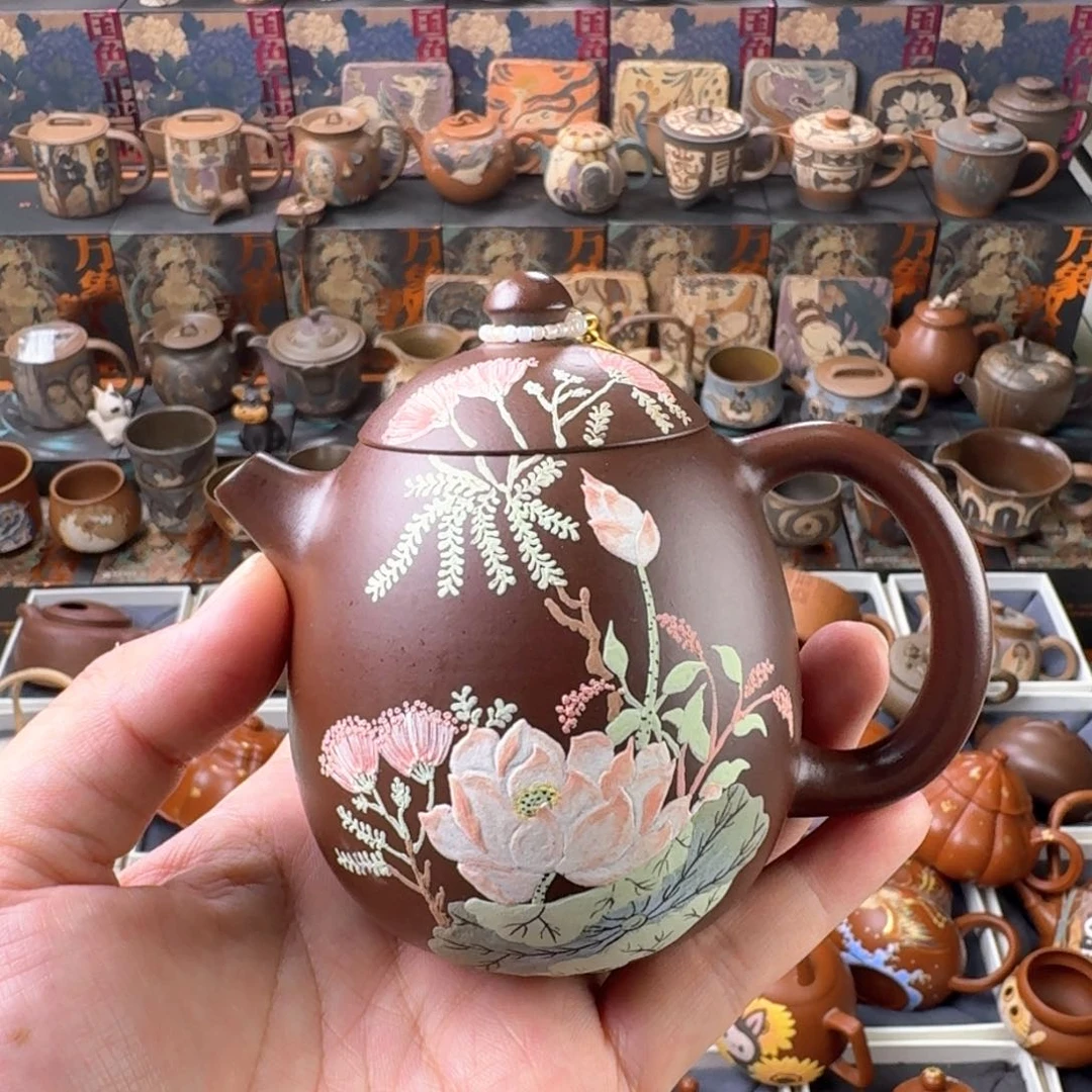 茶壶紫砂200ml原矿精工半手