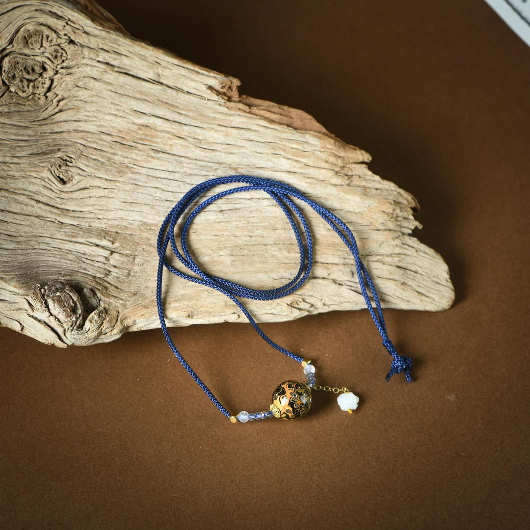 大漆1.5单珠锁骨链脖挂