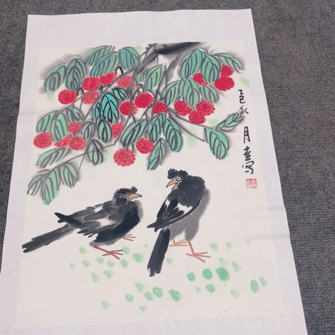 国画1.4平尺纯手绘国画作品
