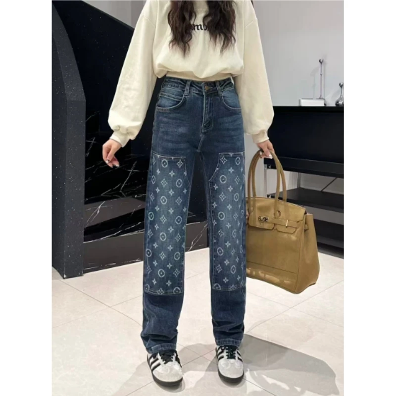 秋冬重磅新品时尚爆款男女同款直筒水洗小脚牛仔裤潮流百搭休闲