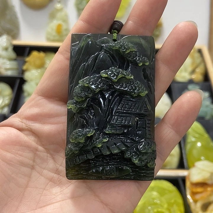 蛇纹石玉未镶嵌挂件