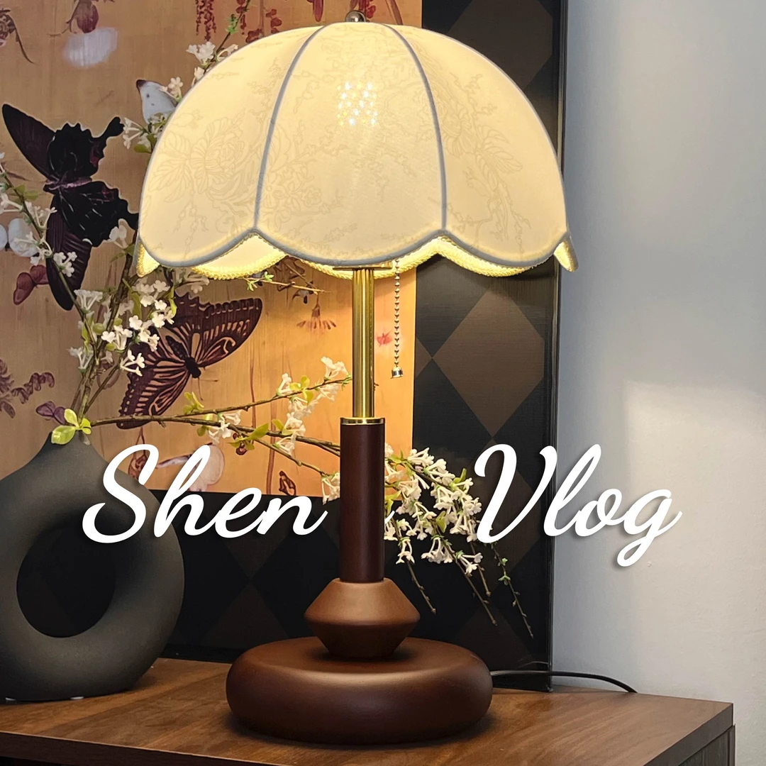 中古风台灯法式复古客厅卧室床头灯设计感美式书房民宿氛围感台灯