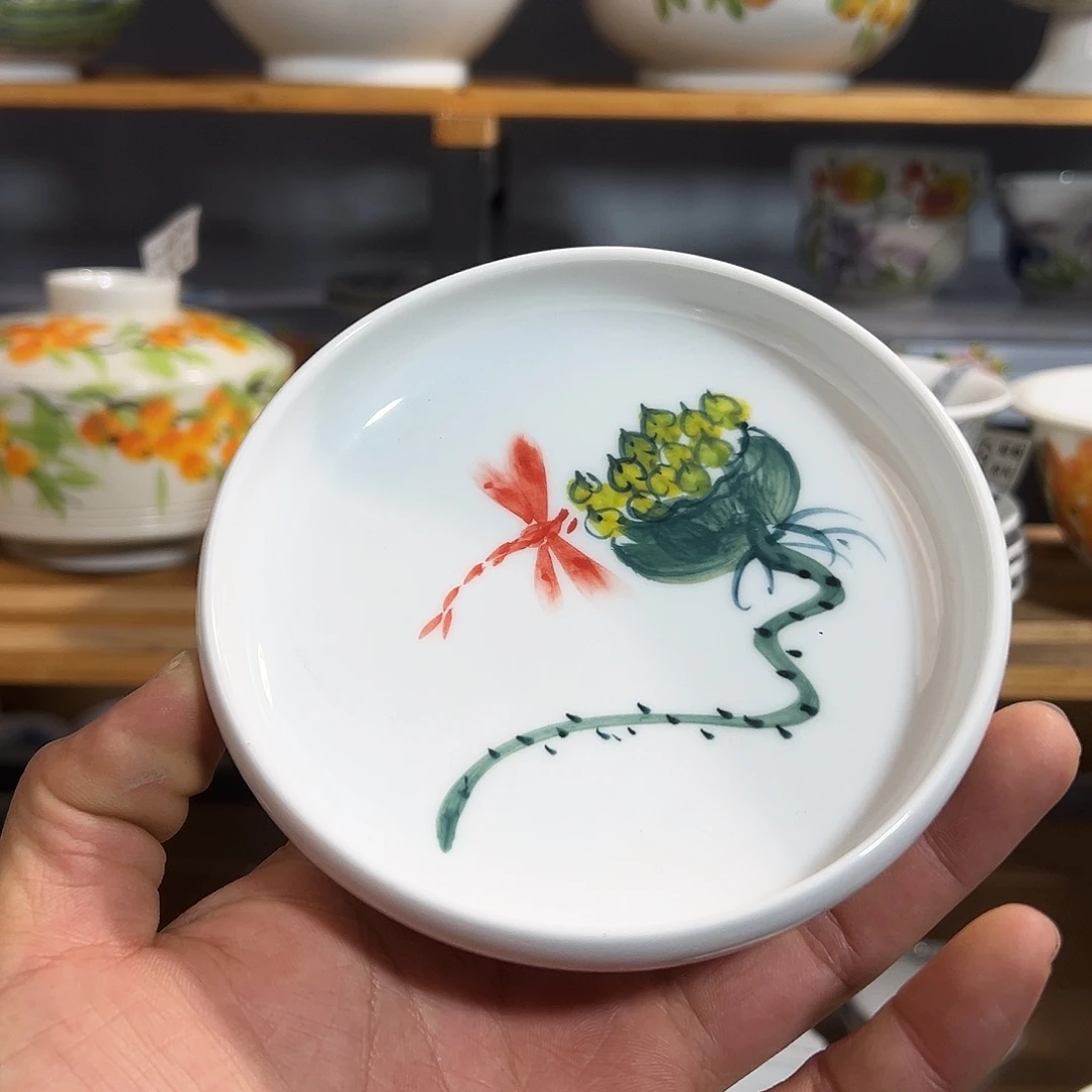 陶瓷景德镇高温陶瓷5寸小圆碟