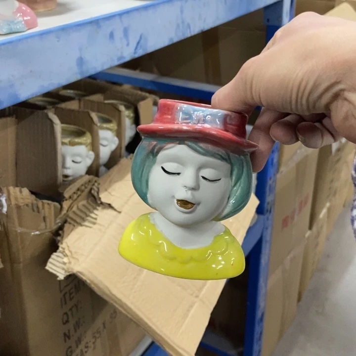 陶瓷花盆单场满9.9发5.5*10.5