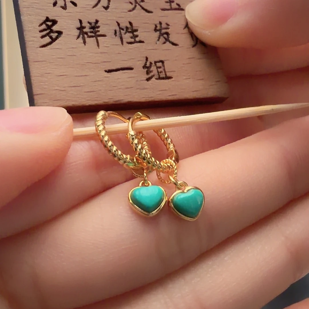 绿松石银S925镶嵌颈饰