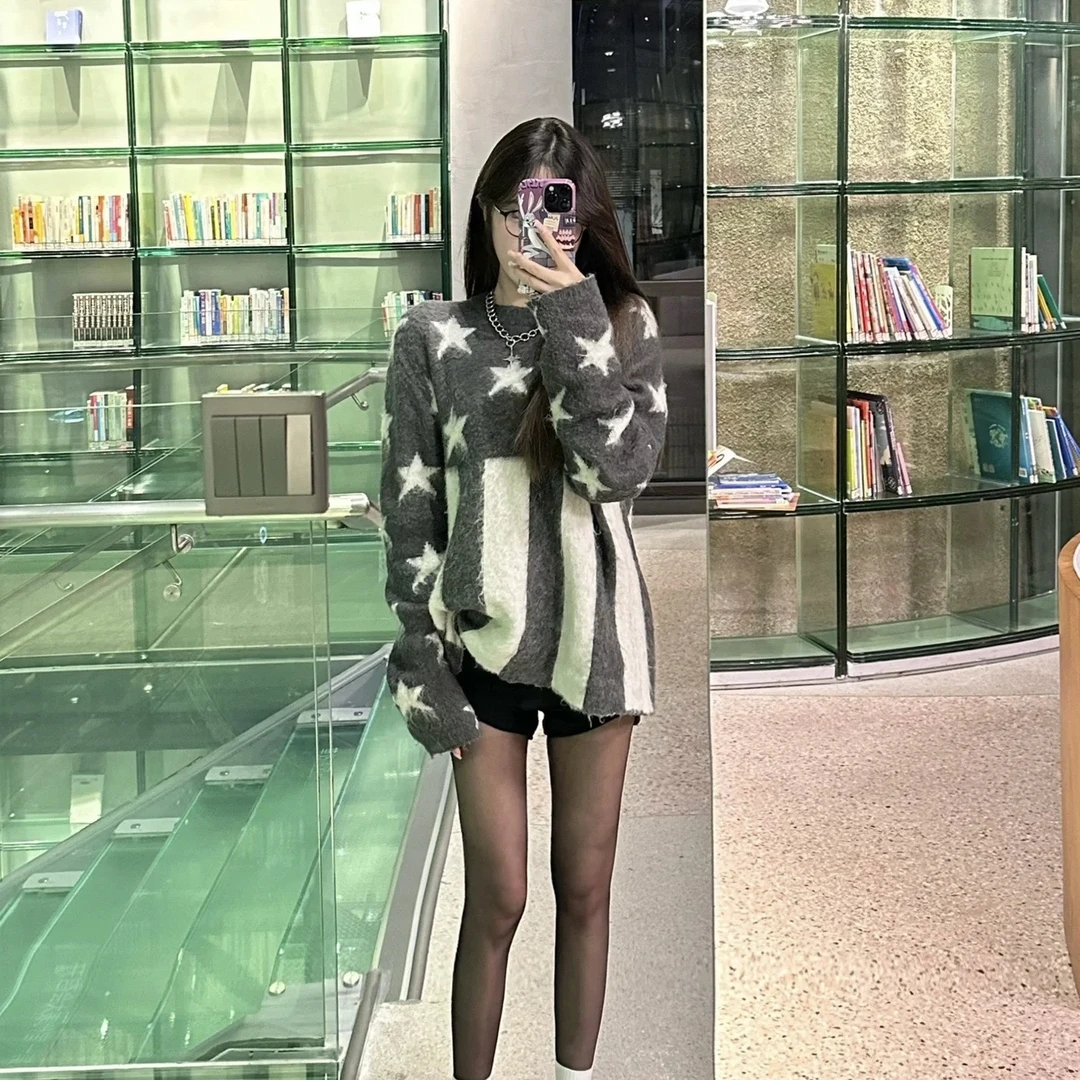 99新 LouisVuitton/路易威登 E600221/星星图案针织毛衣/xs码
