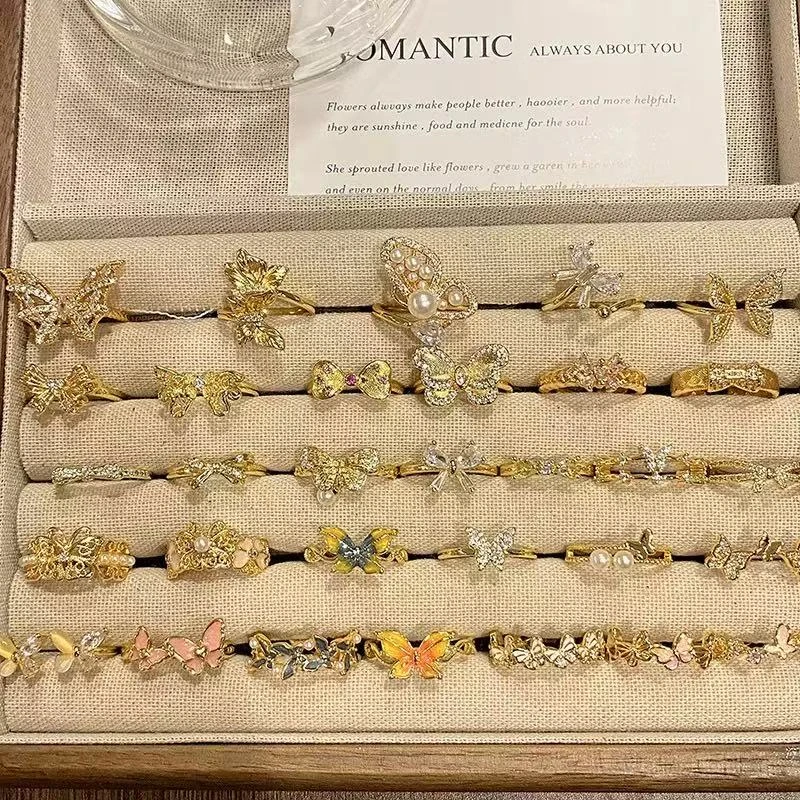 铜合金锆石戒指 铜合金锆石戒指 1-100号丨直播专用丨戒指女指环