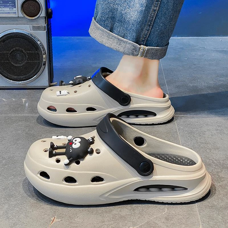 洞洞鞋男款夏季外穿防滑踩屎感厚底包头拖鞋开车两用运动沙滩凉鞋