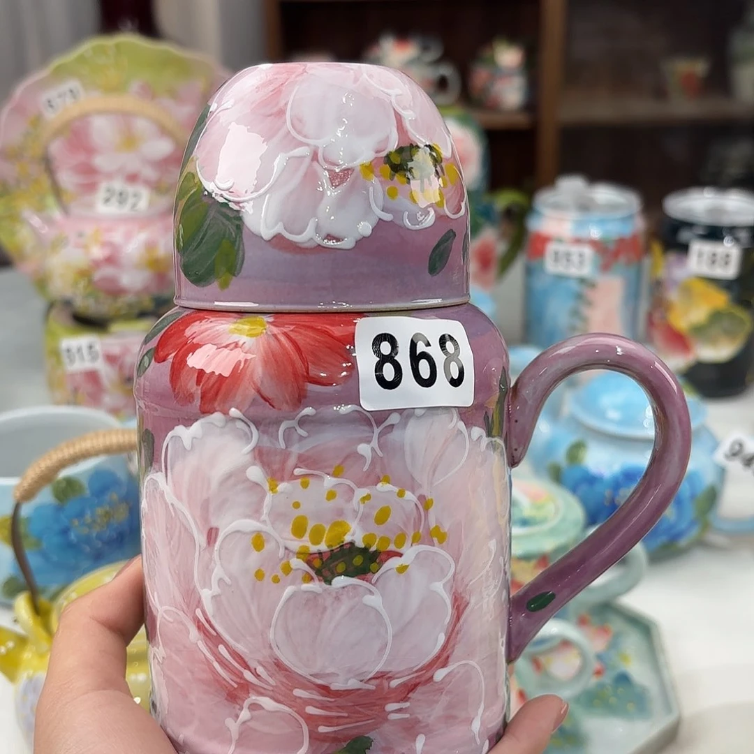 景德镇手绘高温釉下彩陶瓷茶具