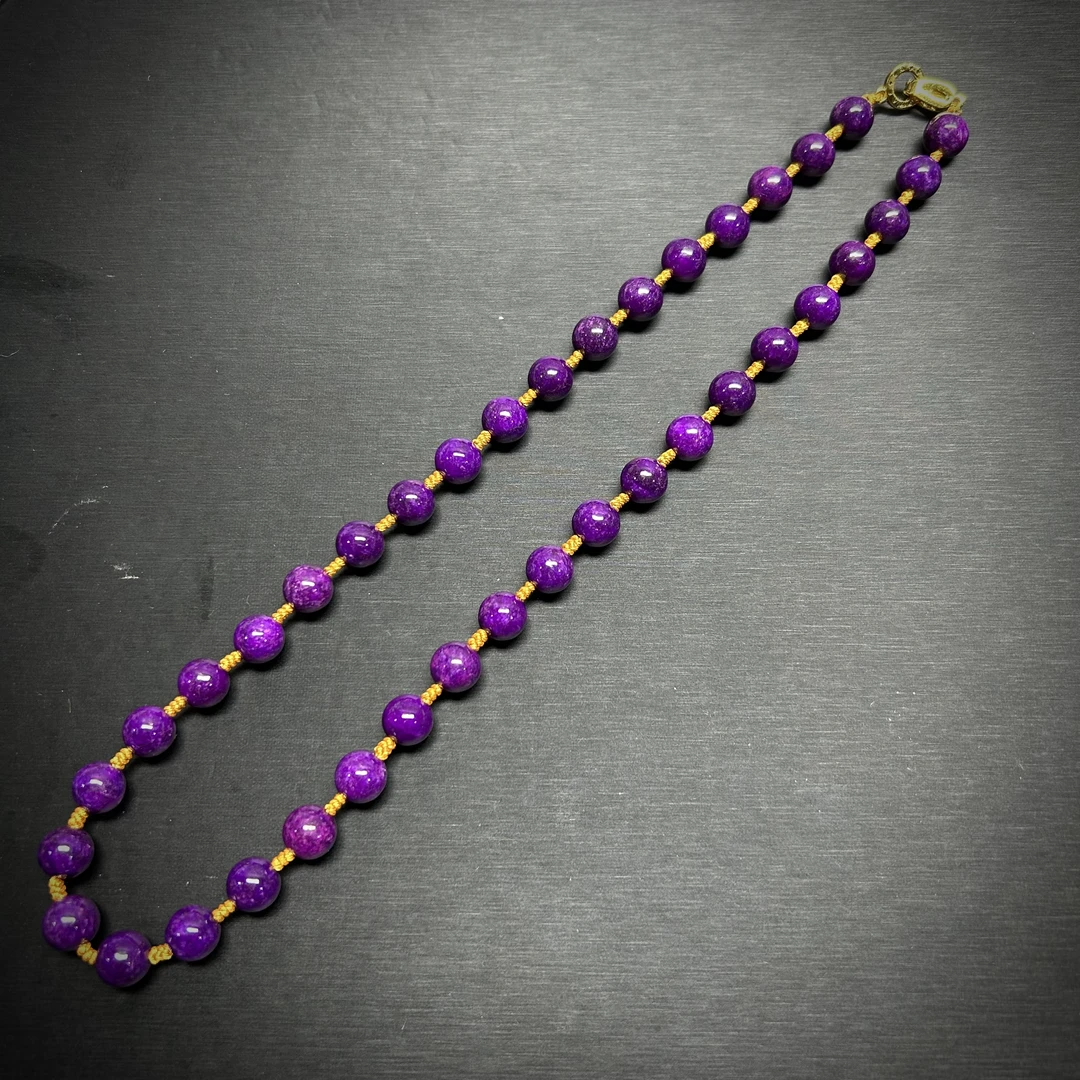 32001639老油紫手编圆珠项链（多样性发其一）403