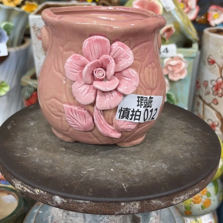 紫砂花盆粗陶材质多肉花盆