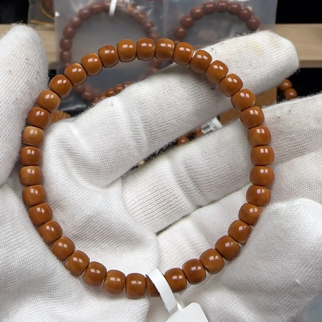 无***辈手串橄榄核老挝单圈极限弧三花6.1mm