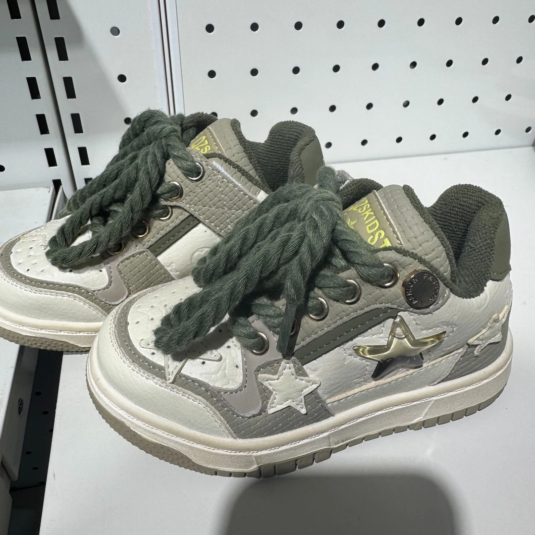 Little amy/小艾咪 儿童德训鞋男男士时尚百搭潮鞋西湖龙井运动鞋