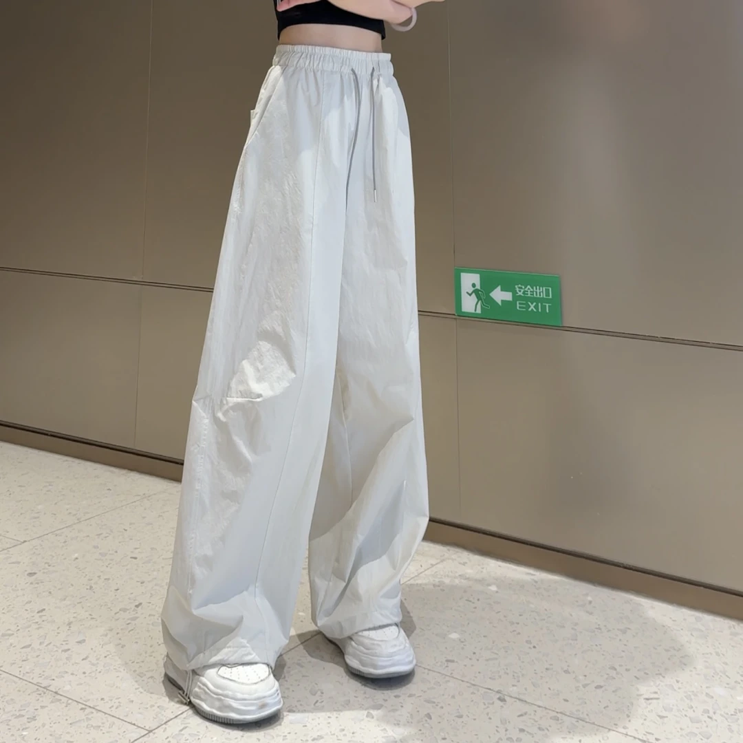 （夏日限定一裤两穿）超薄字母速干弯刀裤显瘦百搭高腰阔腿香蕉裤