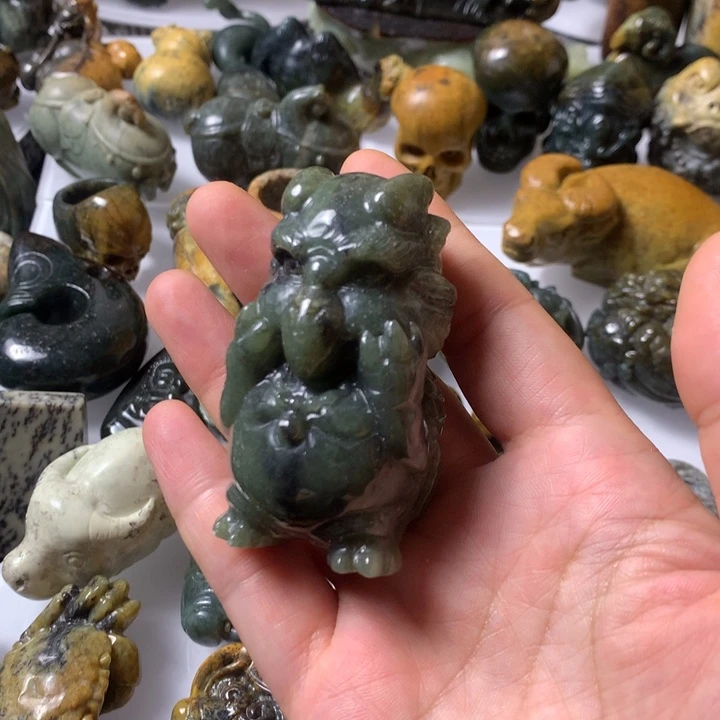 岫岩河磨玉（透闪石质玉）未镶嵌笔搁