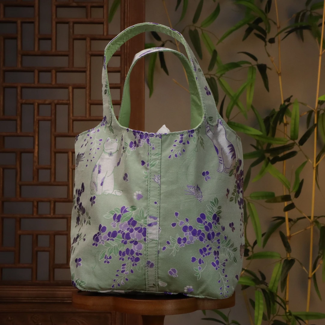 非遗宋锦菜篮子-国风手工时尚百搭日常母亲节礼物