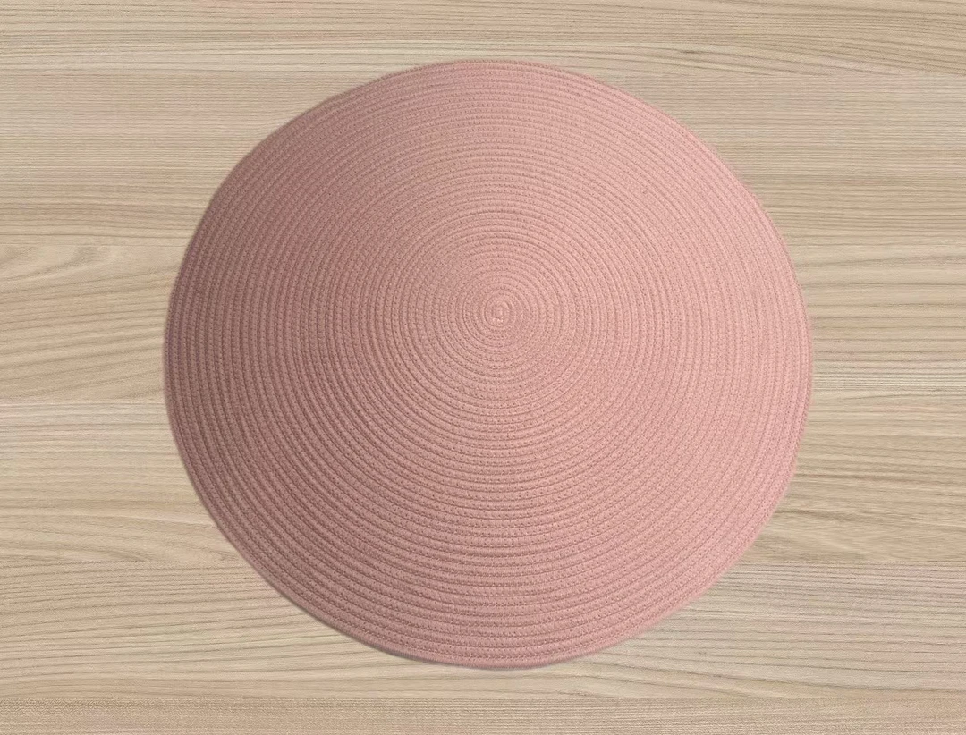 翊霖源圆形手工棉绳防滑地垫隔音效果好跳绳瑜伽不打滑高品质