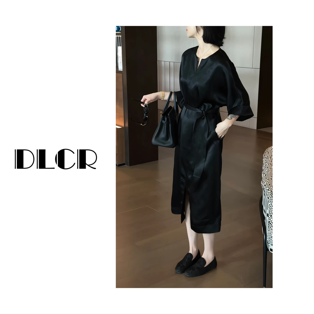 DLCR【大琳】2025夏季新款设计师轻奢气质休闲显瘦连衣裙