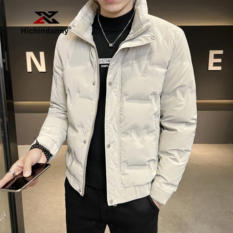 HICHIN时尚运动羽绒服男士冬季短款加厚鸭绒户外轻薄夹克休闲外套