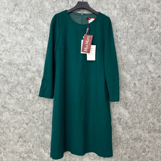 未使用 MaxMara 墨绿色羊毛连衣裙【专属】