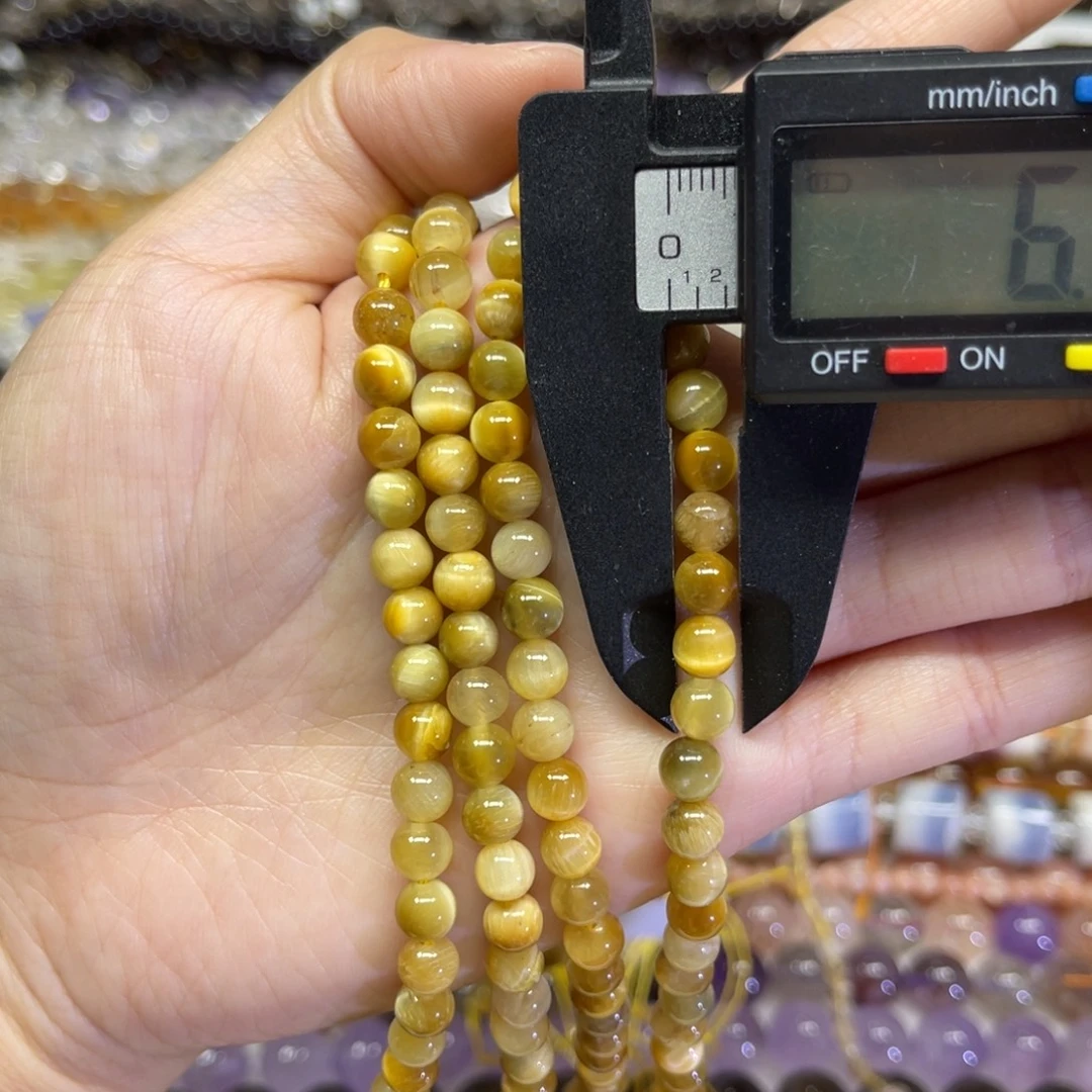 玛瑙/玉髓散珠天然金虎卡6长条38厘米