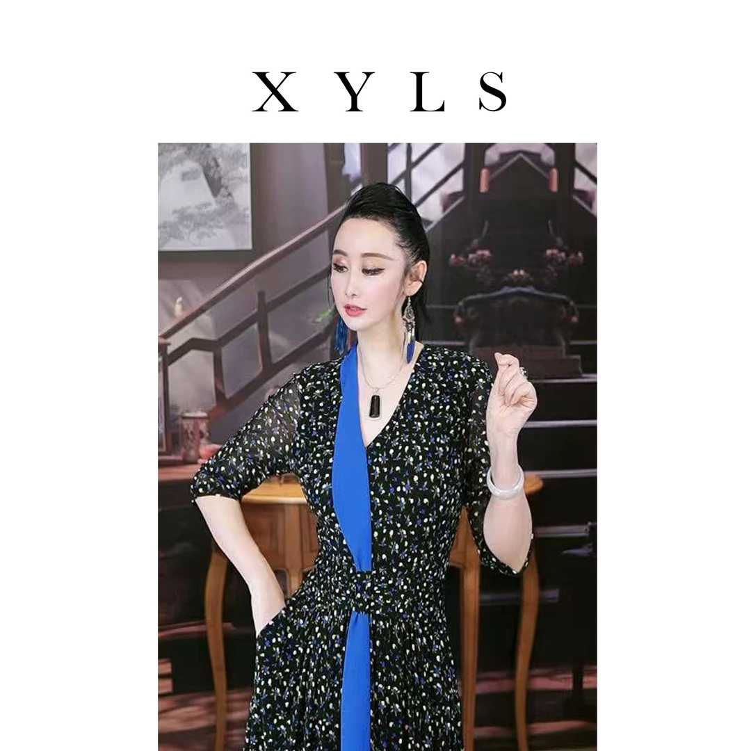 女装连衣裙弹力印花T006786