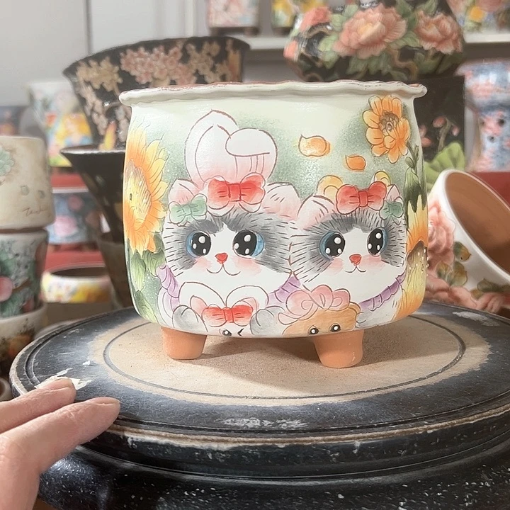 景德镇市昌江区手绘花盆 满38包邮