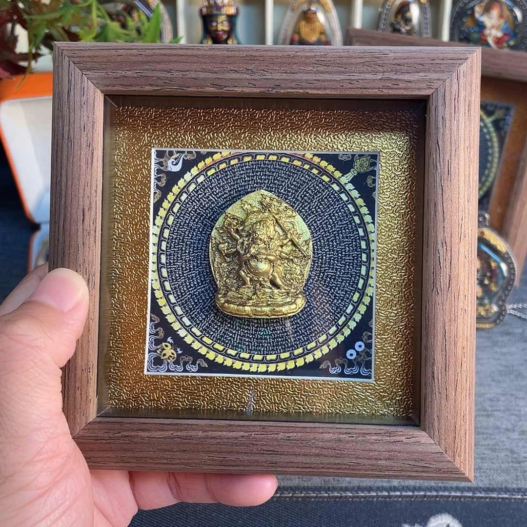 泥塑大黑天擦擦桌摆12*12厘米