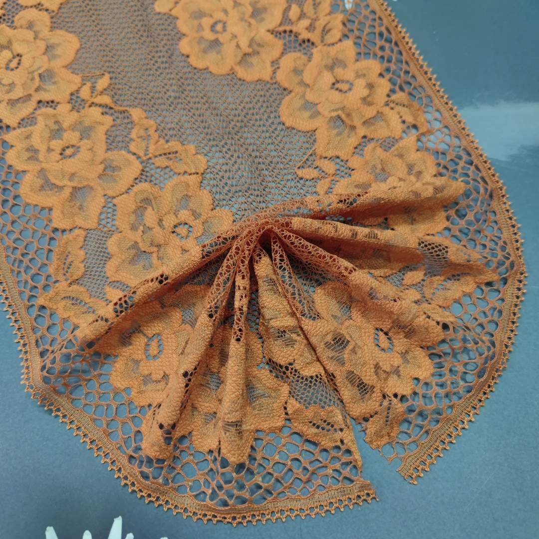 21cm棕红色B062弹力蕾丝内裤花边面料连衣裙服装辅料diy装饰边