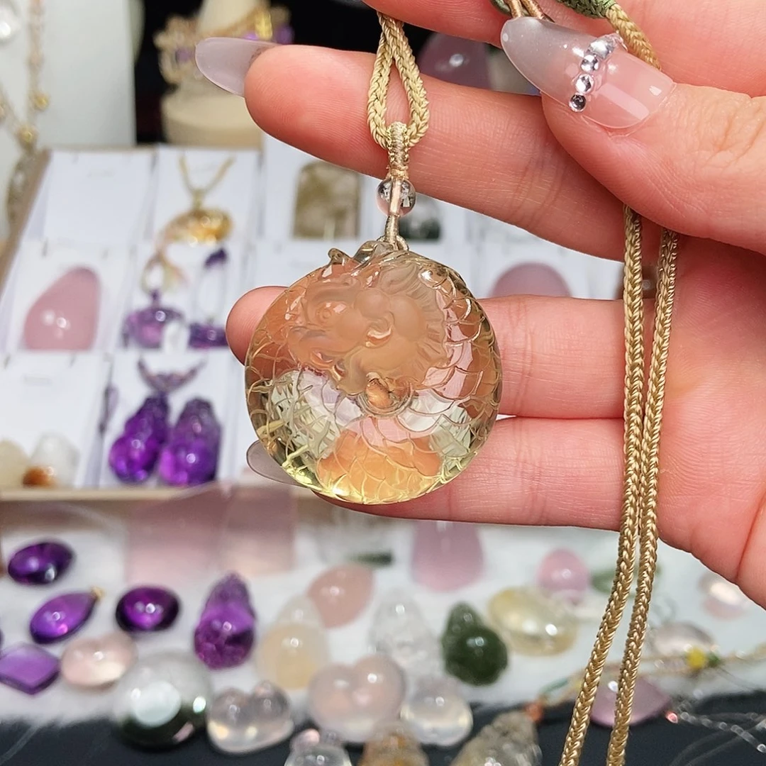 未镶嵌水晶吊坠(赠链)