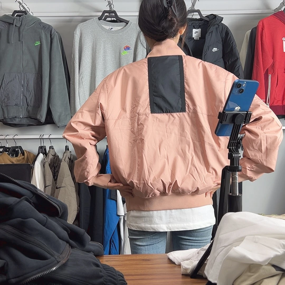 粉色外套棉服L码不退换