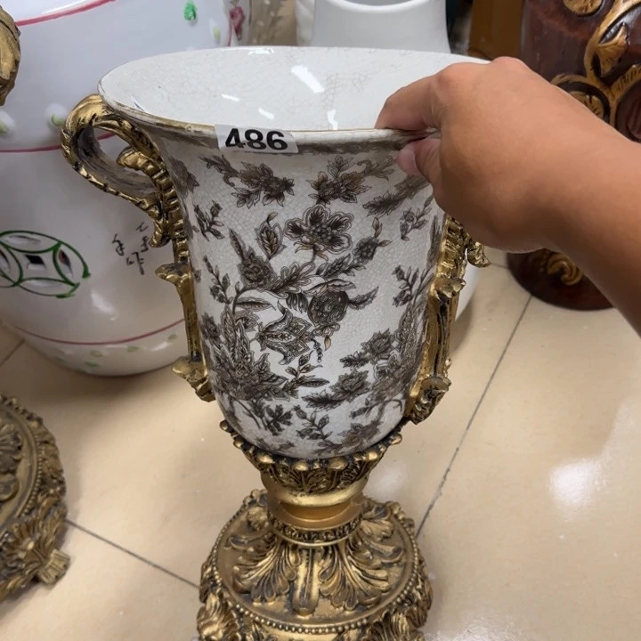 瓷片陶瓷艺术陶瓷花瓶摆件