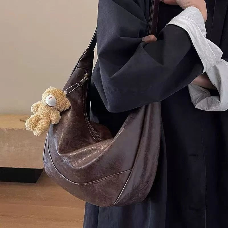 王老三美拉德复古时尚大容量包百搭斜挎饺子包C101月牙通勤托特包