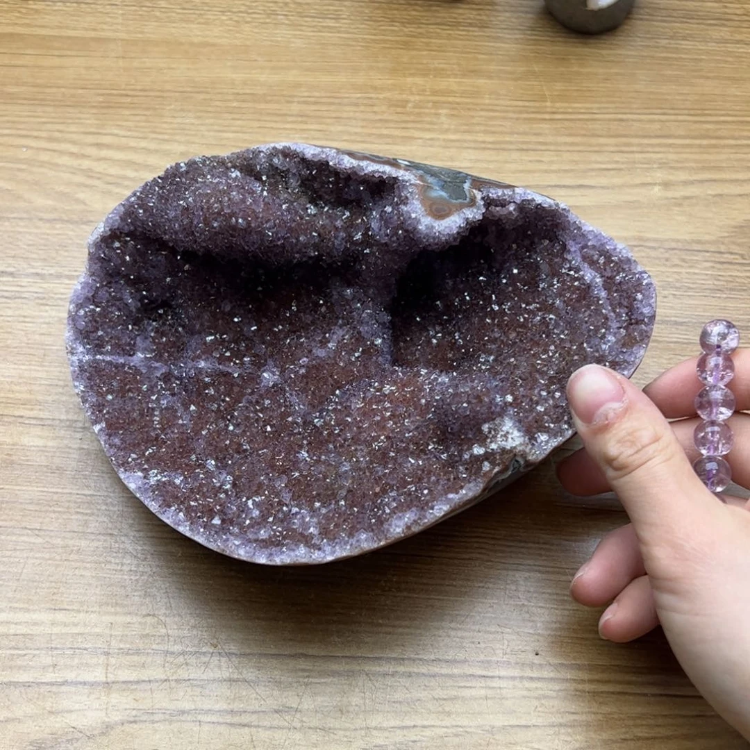 水晶水晶未镶嵌紫盘子19
